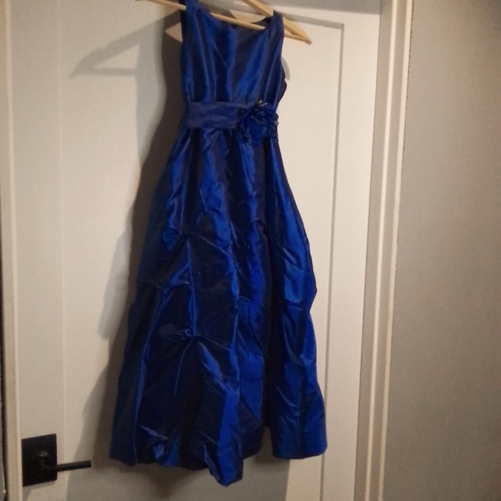Girls Blue Holiday Dress